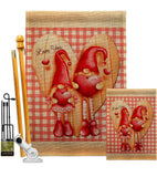 Gnome Love - Valentines Spring Vertical Impressions Decorative Flags HG101068 Made In USA