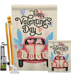 Gnome Delivery Love - Valentines Spring Vertical Impressions Decorative Flags HG101071 Made In USA