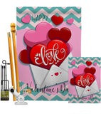 Send My Love Valentine's - Valentines Spring Vertical Impressions Decorative Flags HG137143 Made In USA