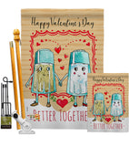 Better Together - Valentines Spring Vertical Impressions Decorative Flags HG137146 Made In USA