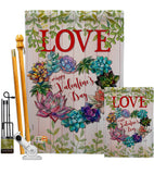 Succa for Love - Valentines Spring Vertical Impressions Decorative Flags HG137147 Made In USA