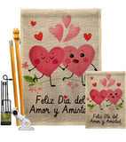 Feliz día del amor - Valentines Spring Vertical Impressions Decorative Flags HG137383 Made In USA
