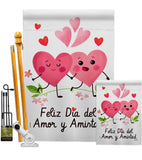 Feliz día del amor - Valentines Spring Vertical Impressions Decorative Flags HG137383 Made In USA