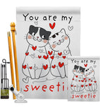 My Sweetie Kitten - Valentines Spring Vertical Impressions Decorative Flags HG137399 Made In USA