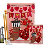 Valentine Sweet Moment - Valentines Spring Vertical Impressions Decorative Flags HG192151 Made In USA