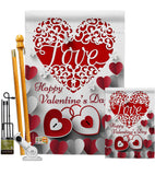 Royalty Love - Valentines Spring Vertical Impressions Decorative Flags HG192154 Made In USA