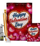 Viva Love - Valentines Spring Vertical Impressions Decorative Flags HG192156 Made In USA