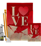 Paper Love Plane - Valentines Spring Vertical Impressions Decorative Flags HG192411 Made In USA