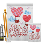 Be My Valentine - Valentines Spring Vertical Impressions Decorative Flags HG192415 Made In USA