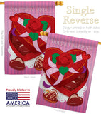 Chocolates - Valentines Spring Vertical Impressions Decorative Flags HG101044 Imported