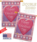 Valentine Heart - Valentines Spring Vertical Impressions Decorative Flags HG101047 Made In USA