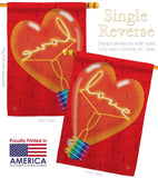 Love Light Bulb - Valentines Spring Vertical Impressions Decorative Flags HG101049 Made In USA