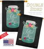 Filled with Love - Valentines Spring Vertical Impressions Decorative Flags HG101051 Made In USA