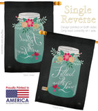 Filled with Love - Valentines Spring Vertical Impressions Decorative Flags HG101051 Made In USA