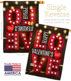 Lightful Valentine Love - Valentines Spring Vertical Impressions Decorative Flags HG101053 Made In USA