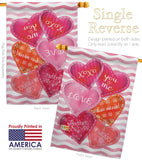 Love Together Forever - Valentines Spring Vertical Impressions Decorative Flags HG101055 Made In USA