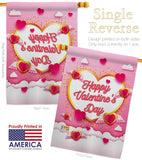 Flying Heart Valentine's - Valentines Spring Vertical Impressions Decorative Flags HG101060 Made In USA