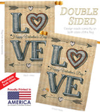 Classic Love - Valentines Spring Vertical Impressions Decorative Flags HG101061 Made In USA