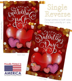 Beloved Valentine's Day - Valentines Spring Vertical Impressions Decorative Flags HG101062 Made In USA