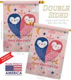 Owl Love - Valentines Spring Vertical Impressions Decorative Flags HG101073 Made In USA