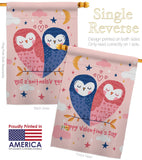 Owl Love - Valentines Spring Vertical Impressions Decorative Flags HG101073 Made In USA