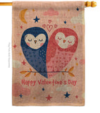 Owl Love - Valentines Spring Vertical Impressions Decorative Flags HG101073 Made In USA