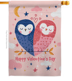 Owl Love - Valentines Spring Vertical Impressions Decorative Flags HG101073 Made In USA