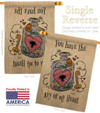 Key Of My Heart - Valentines Spring Vertical Impressions Decorative Flags HG137122 Made In USA