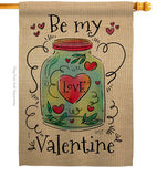 Be My Valentine - Valentines Spring Vertical Impressions Decorative Flags HG137123 Made In USA