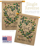 Love Valentine - Valentines Spring Vertical Impressions Decorative Flags HG137124 Made In USA