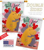 Sweet Love - Valentines Spring Vertical Impressions Decorative Flags HG137145 Made In USA
