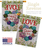 Succa for Love - Valentines Spring Vertical Impressions Decorative Flags HG137147 Made In USA