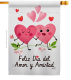 Feliz día del amor - Valentines Spring Vertical Impressions Decorative Flags HG137383 Made In USA