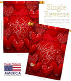 All of Heart - Valentines Spring Vertical Impressions Decorative Flags HG137398 Made In USA