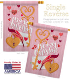 Be My Valentine - Valentines Spring Vertical Impressions Decorative Flags HG192054 Made In USA