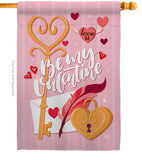 Be My Valentine - Valentines Spring Vertical Impressions Decorative Flags HG192054 Made In USA