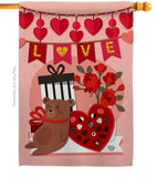 Valentine Sweet Moment - Valentines Spring Vertical Impressions Decorative Flags HG192151 Made In USA