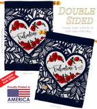 Roses are Love - Valentines Spring Vertical Impressions Decorative Flags HG192152 Made In USA