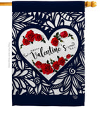 Roses are Love - Valentines Spring Vertical Impressions Decorative Flags HG192152 Made In USA