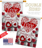 Royalty Love - Valentines Spring Vertical Impressions Decorative Flags HG192154 Made In USA