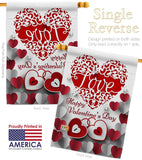 Royalty Love - Valentines Spring Vertical Impressions Decorative Flags HG192154 Made In USA