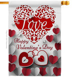 Royalty Love - Valentines Spring Vertical Impressions Decorative Flags HG192154 Made In USA