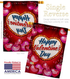 Viva Love - Valentines Spring Vertical Impressions Decorative Flags HG192156 Made In USA