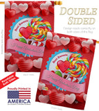 Best Sweet - Valentines Spring Vertical Impressions Decorative Flags HG192306 Made In USA