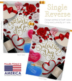 Together Forever - Valentines Spring Vertical Impressions Decorative Flags HG192344 Made In USA