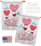 Be My Valentine - Valentines Spring Vertical Impressions Decorative Flags HG192415 Made In USA
