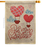 Be My Valentine - Valentines Spring Vertical Impressions Decorative Flags HG192415 Made In USA