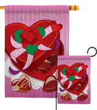 Chocolates - Valentines Spring Vertical Impressions Decorative Flags HG101044 Imported