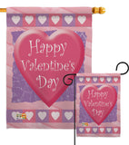 Valentine Heart - Valentines Spring Vertical Impressions Decorative Flags HG101047 Made In USA