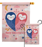 Owl Love - Valentines Spring Vertical Impressions Decorative Flags HG101073 Made In USA